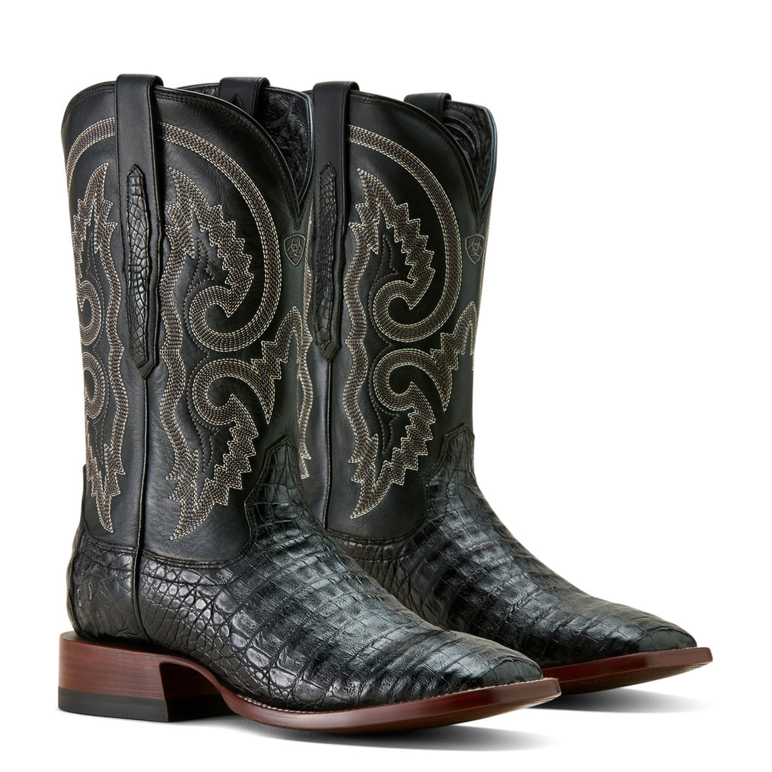 Ariat Men Classic Callen Caiman Wide Square Toe Western Boot 10063772