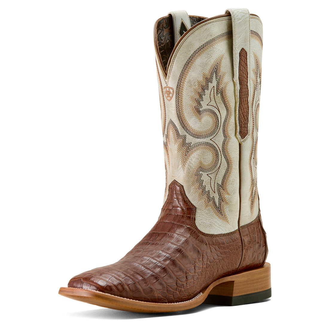 Ariat Men Classic Callen Caiman Wide Square Toe Western Boot 10063773