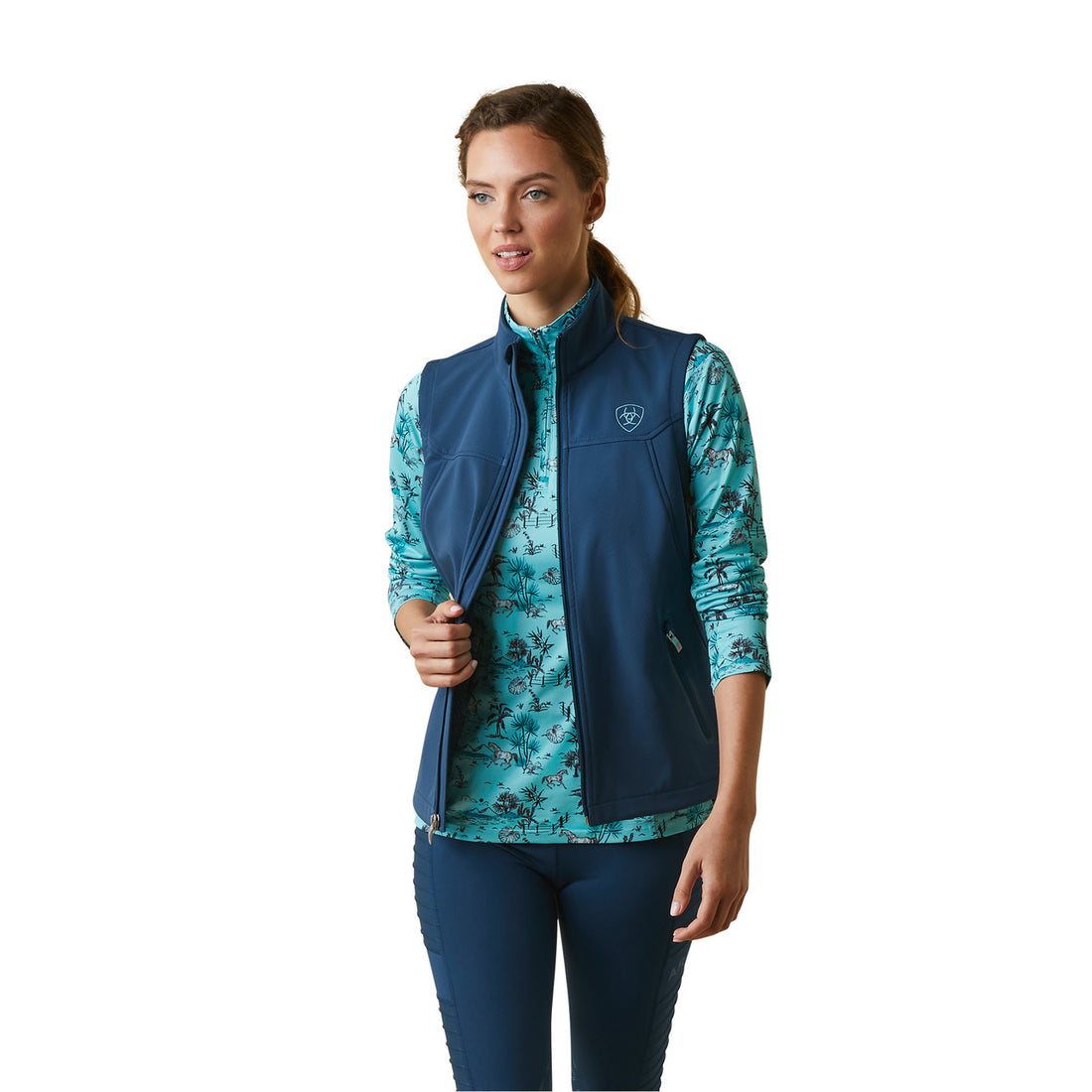 Ariat Women New Team Deep Petroleum Softshell Vest 10043466