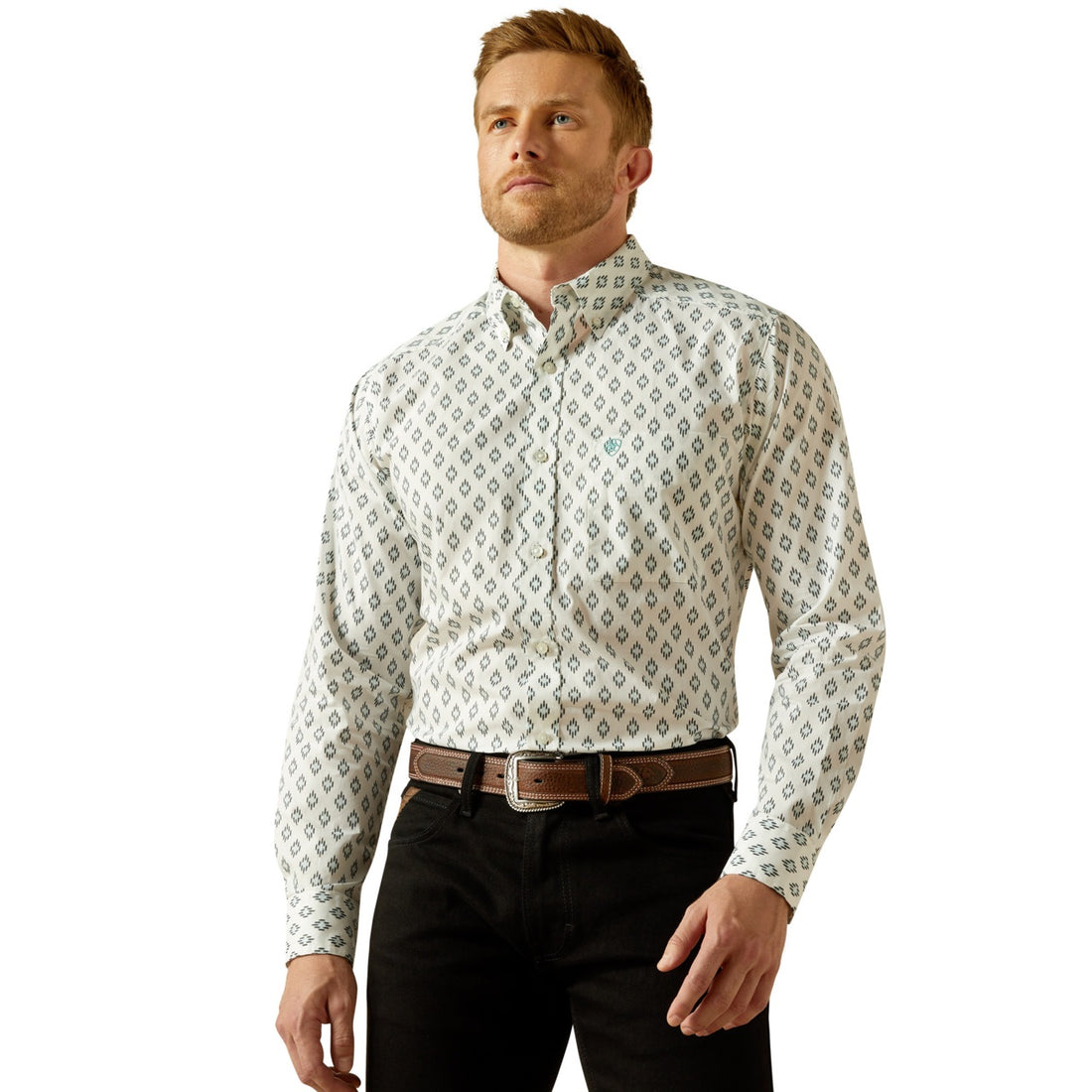 Ariat Men Bass Fitted Long Sleeve Shirt 10062203