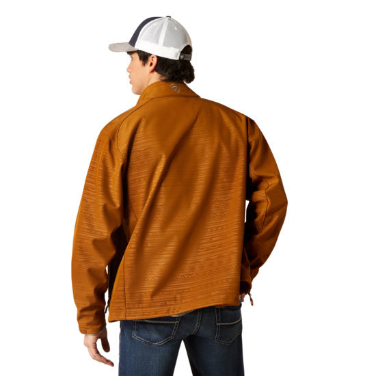Ariat Men Logo 2.0 Softshell Chestnut Embossed 10046790 Jacket