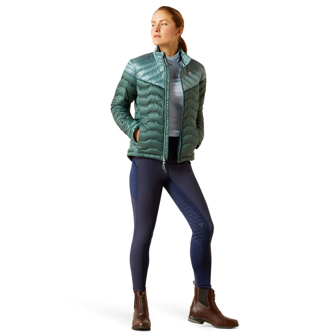Ariat Women Ideal Down Iridescent Artic Silver 10046181 Jacket
