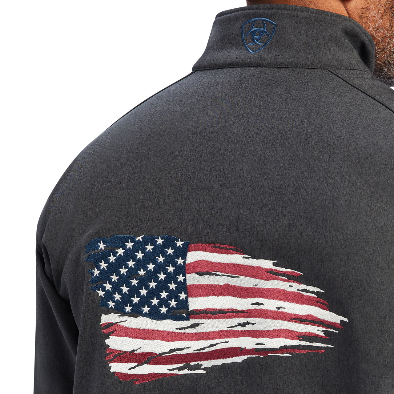 Ariat Men Logo 2.0 Patriot Charcoal Softshell 10041439 Jacket