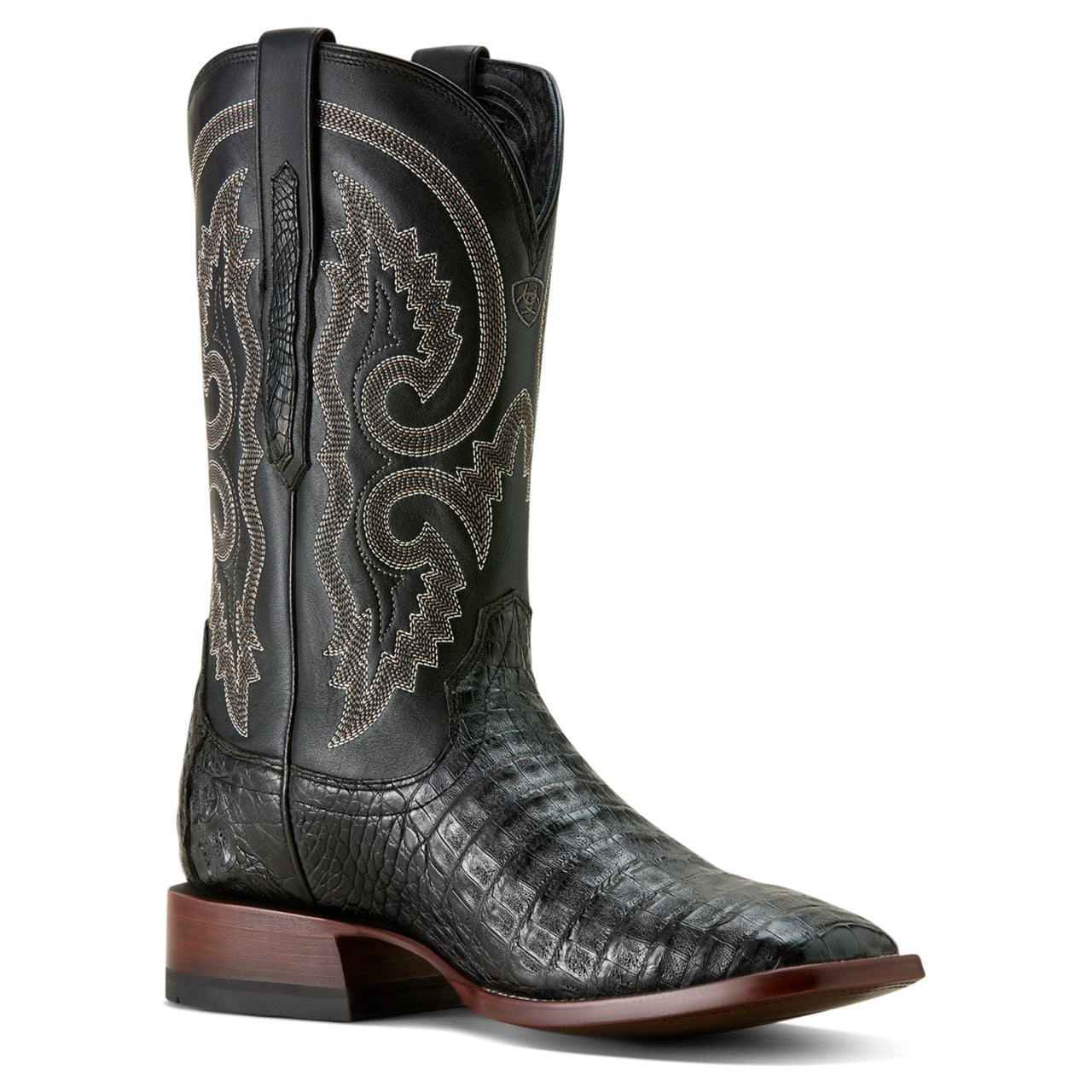 Ariat Men Classic Callen Caiman Wide Square Toe Western Boot 10063772
