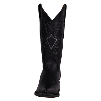Cerrito MN Cowhide Snip Toe Boot PU010 Graso Black