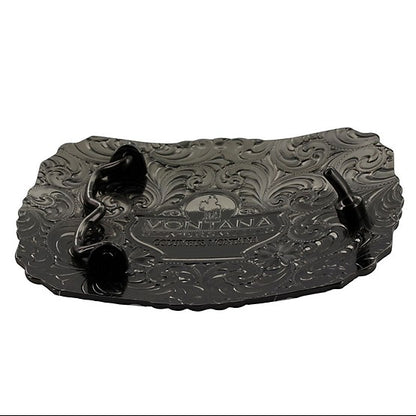 Montana Silversmiths Gunmetal Cameo Filigree with Christian Cowboy Buckle 25815SB-731