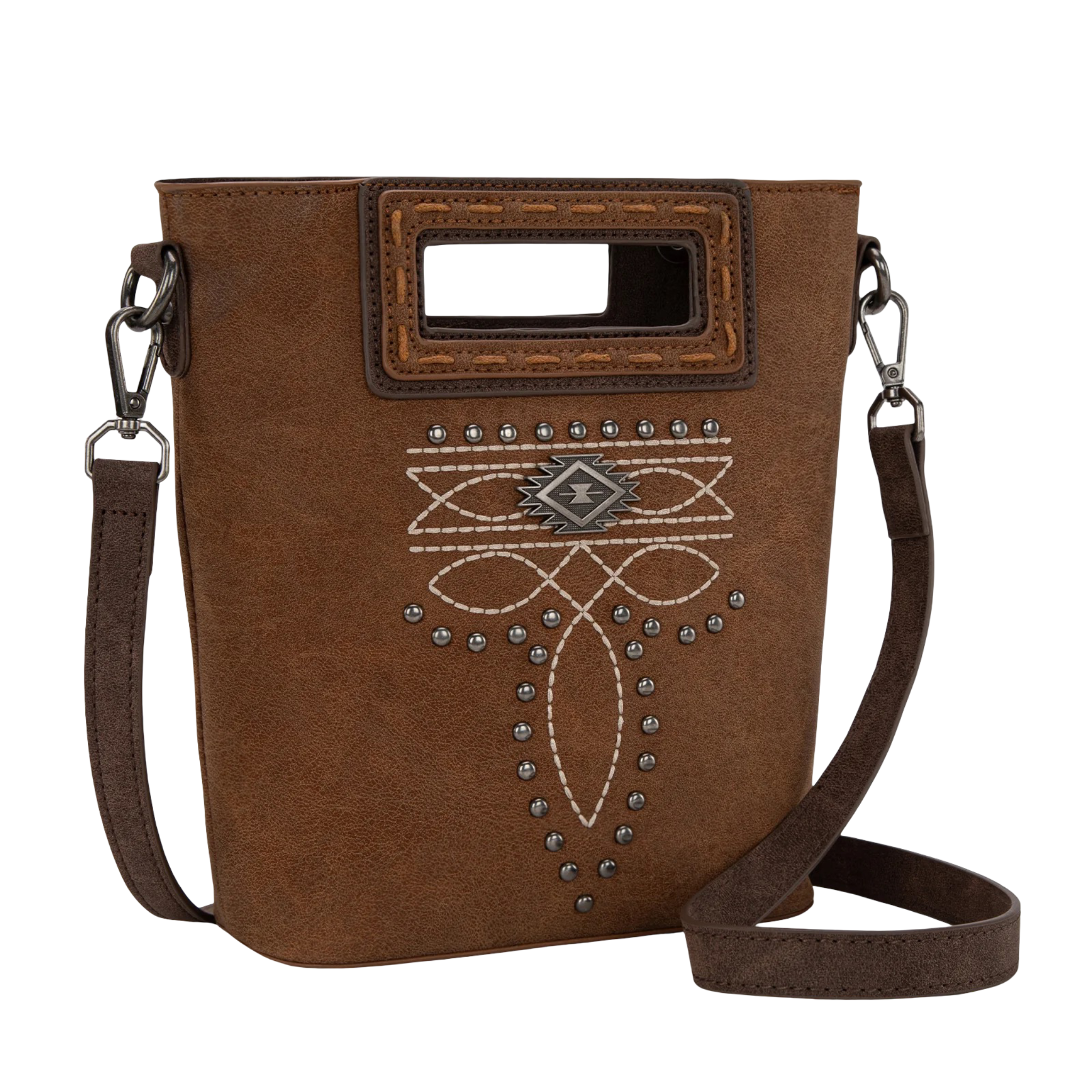Montana West WMN Cut-Out Embroidered Top Handle Crossbody MW1325-8360BR