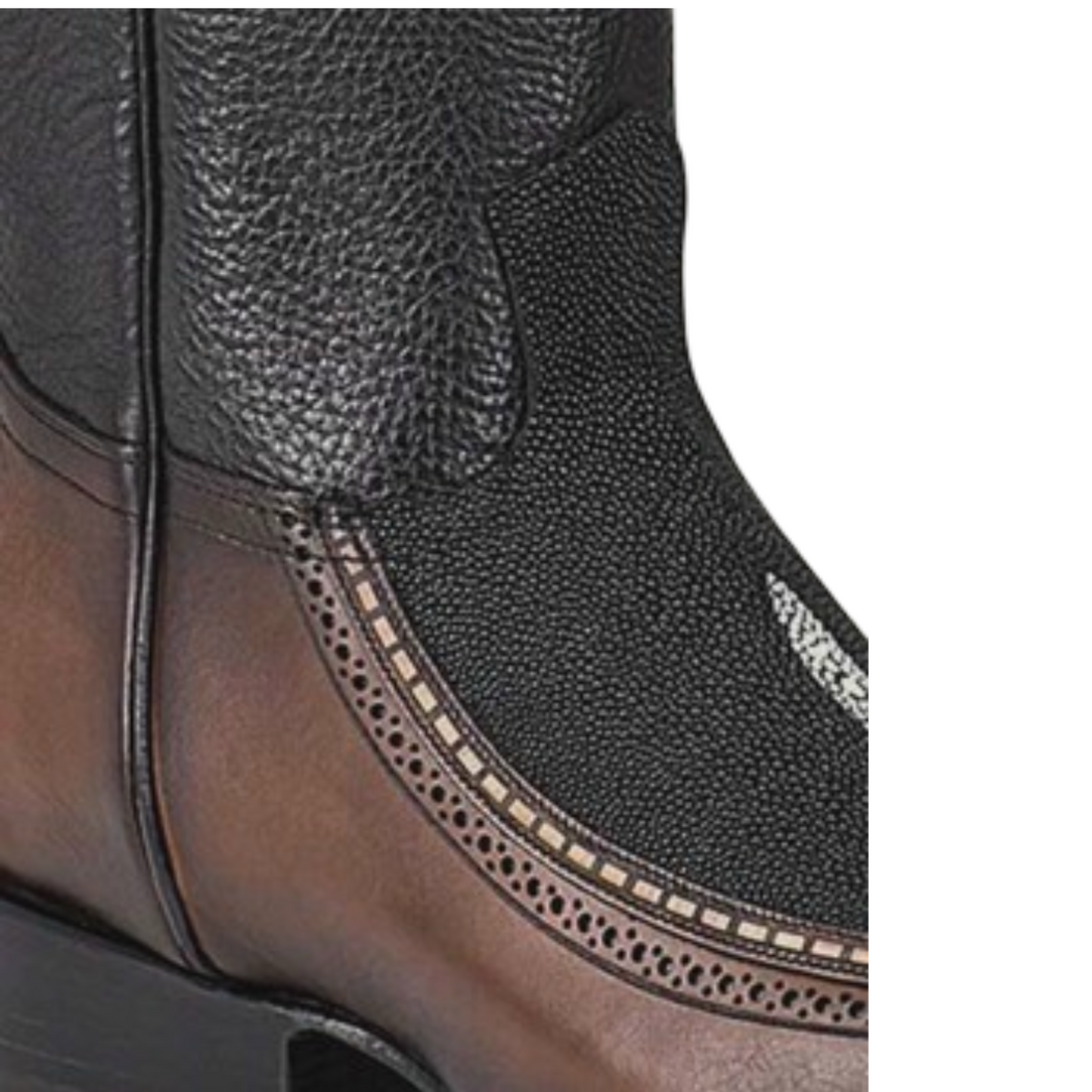 Cuadra Men Stingray Narrow Square Toe Boot 1B1DMA Black