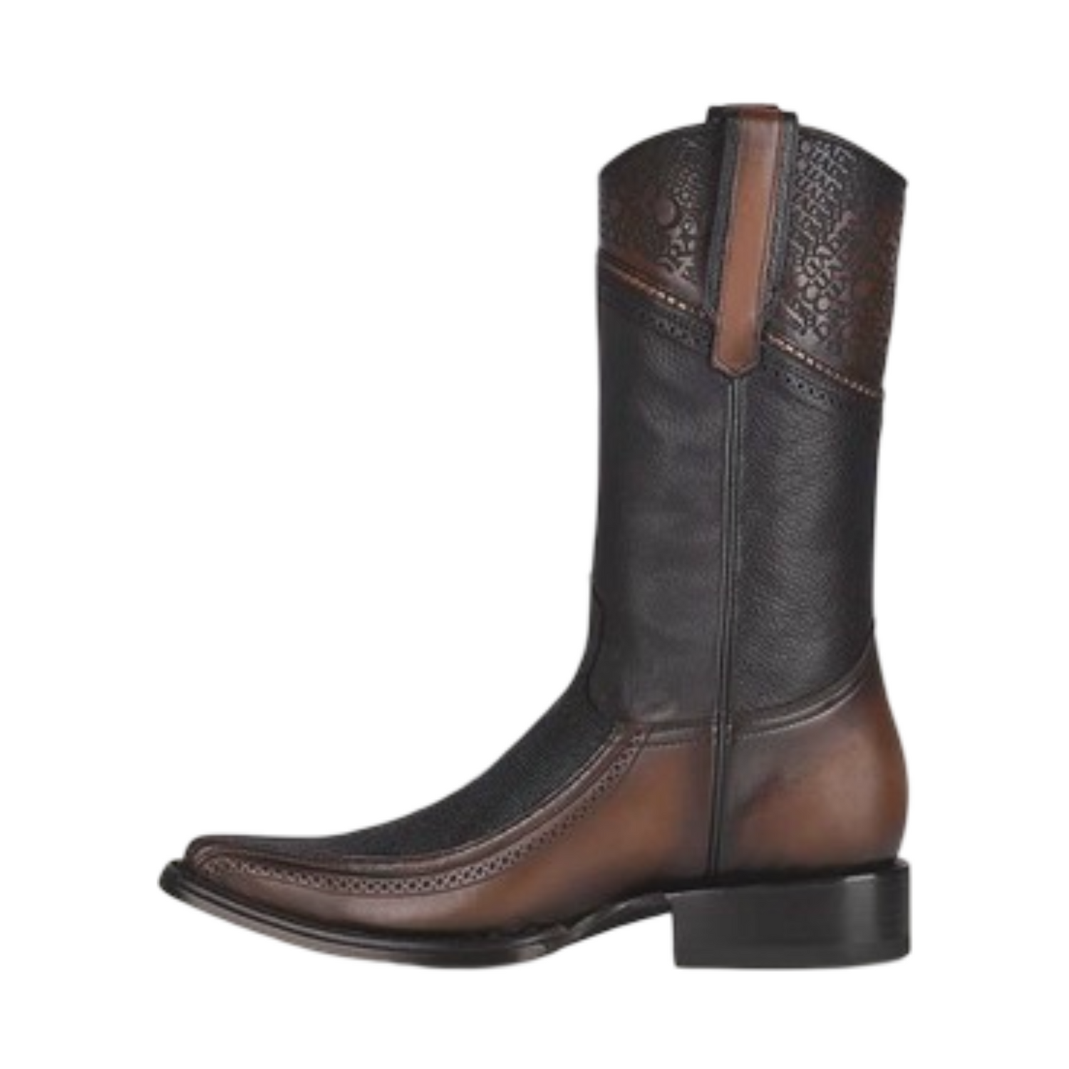 Cuadra Men Stingray Narrow Square Toe Boot 1B1DMA Black