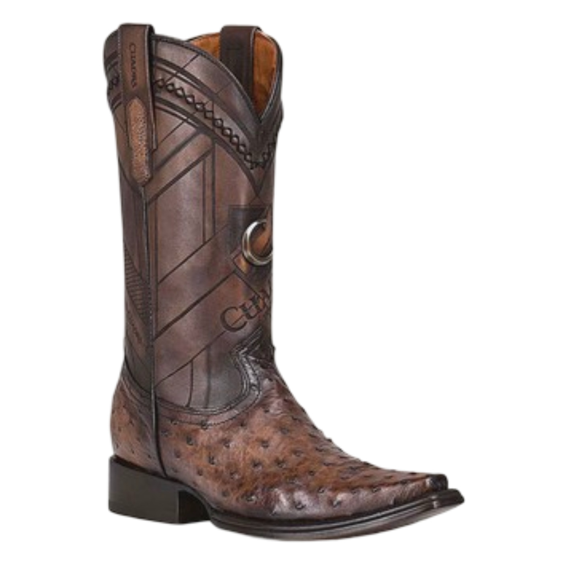 Cuadra MN Ostrich Narrow Square Toe Boot 1B2FA1 Chocolate