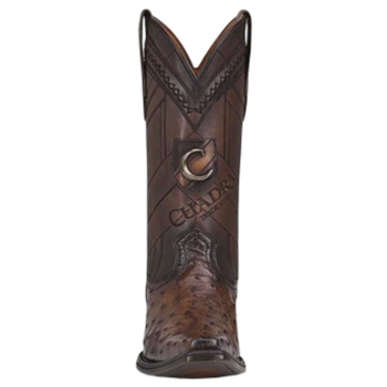 Cuadra MN Ostrich Narrow Square Toe Boot 1B2FA1 Chocolate