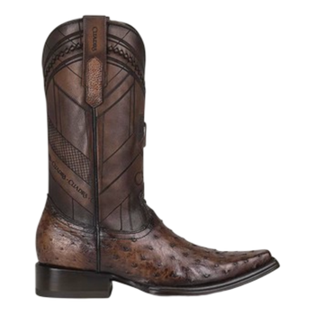 Cuadra MN Ostrich Narrow Square Toe Boot 1B2FA1 Chocolate
