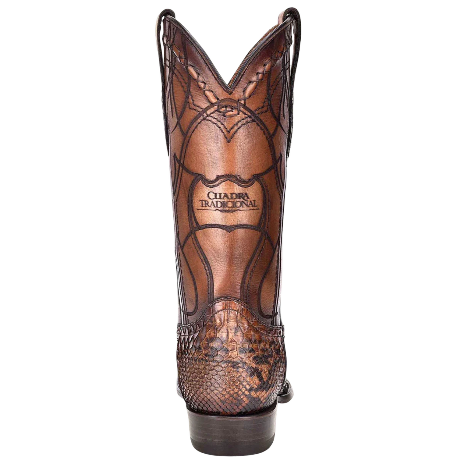 Cuadra MN Python Narrow Square Toe Boot 1J1NPH Brown