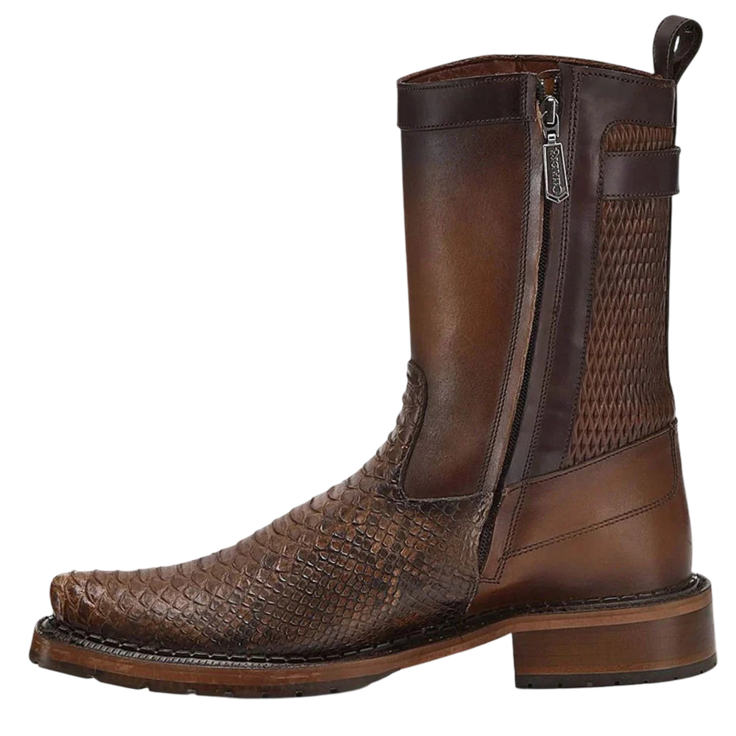 Cuadra MN Python Narrow Square Toe Boot 1J2VPH Honey