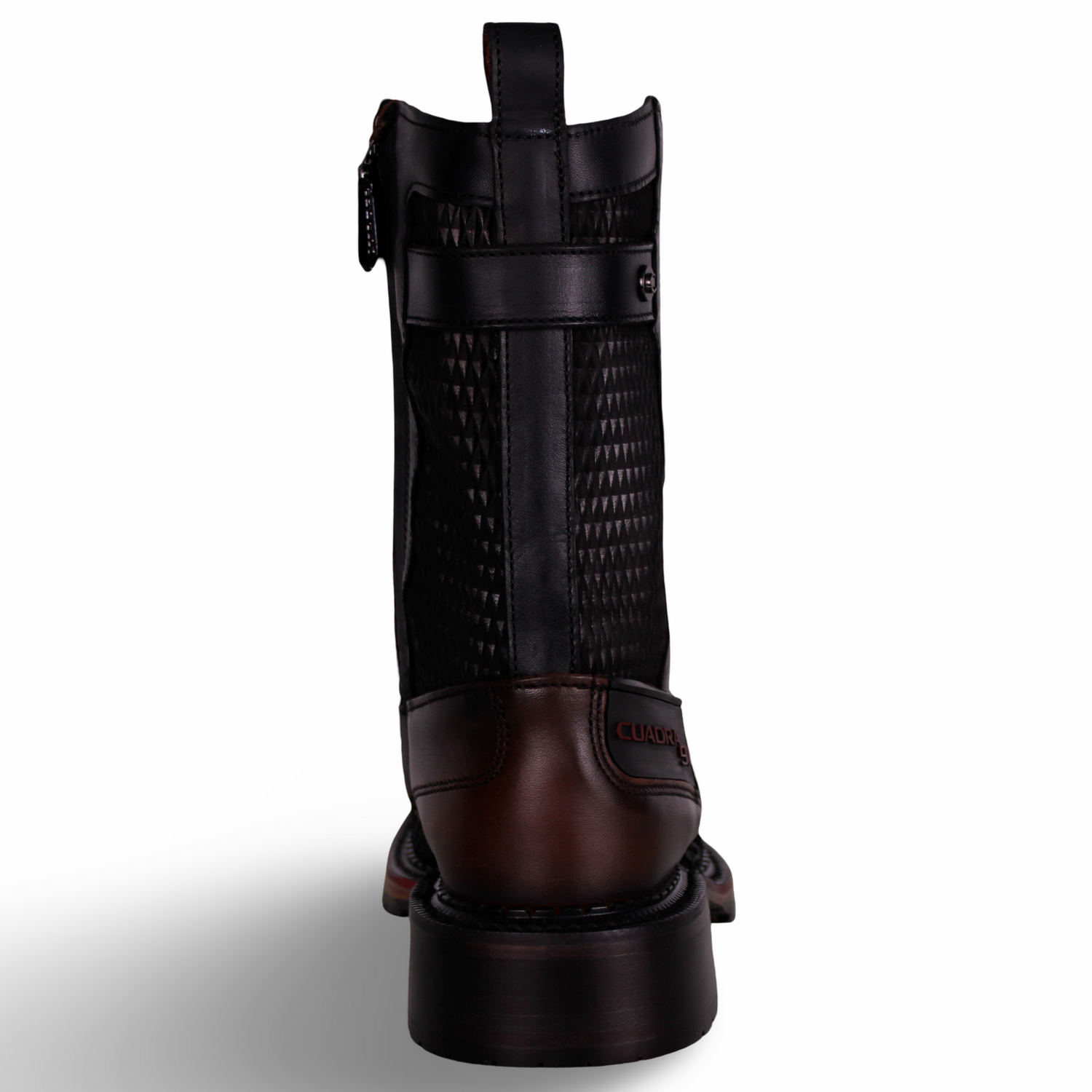 Cuadra Men Python Narrow Square Toe Boot 1J2VPH Black
