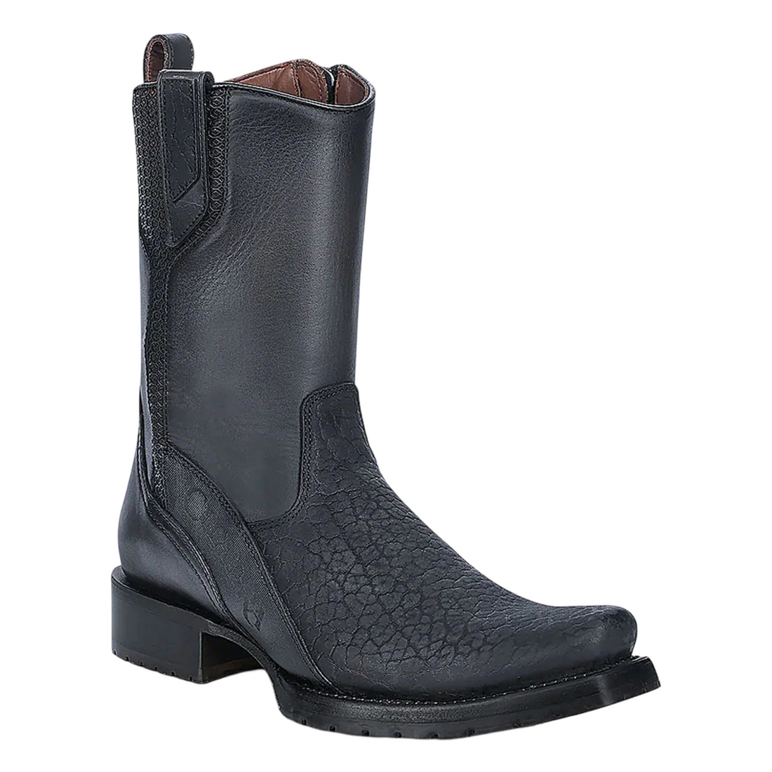 Cuadra Men Urban Oxford Cowhide Narrow Square Toe Boot 1J3HTC Black