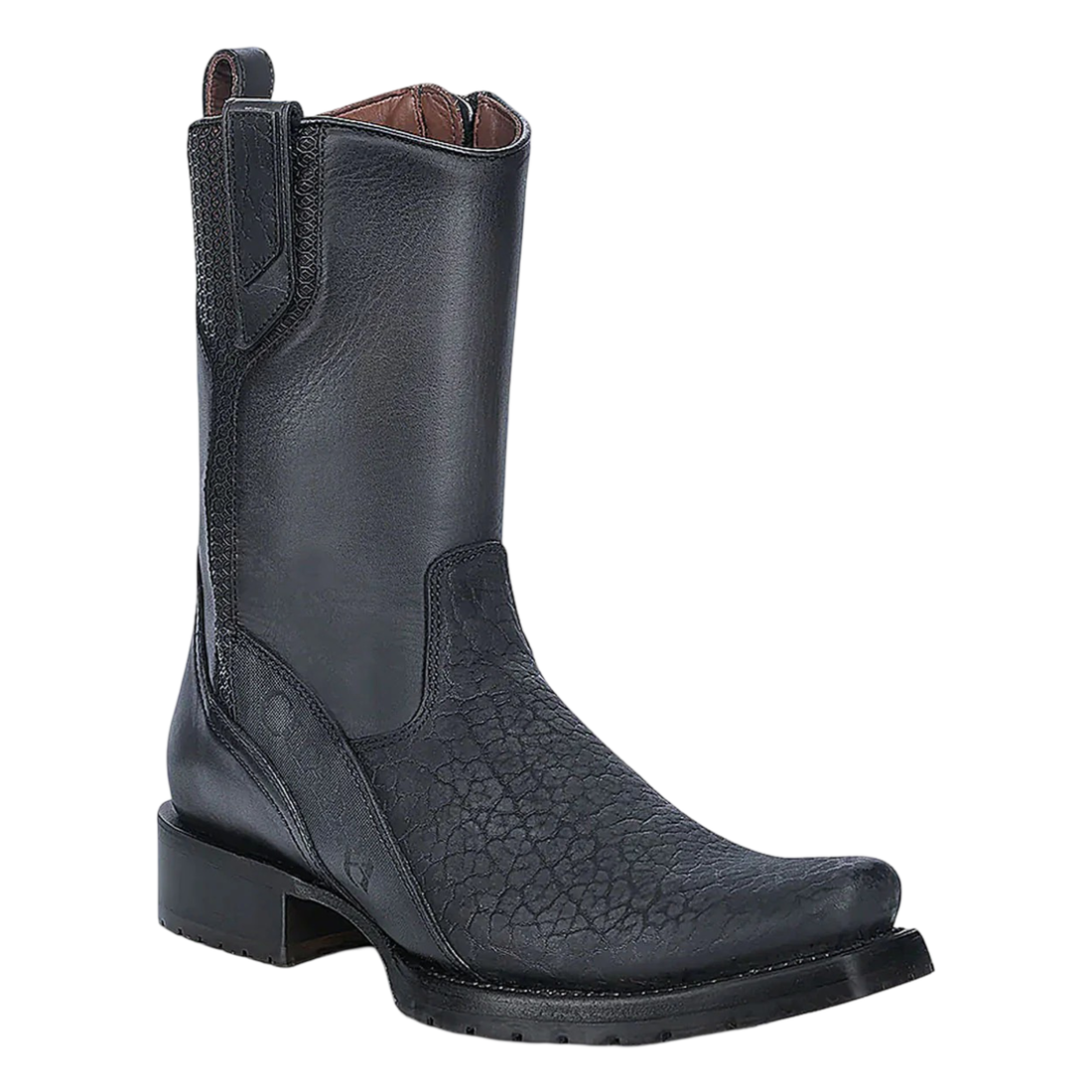 Cuadra Men Urban Oxford Cowhide Narrow Square Toe Boot 1J3HTC Black
