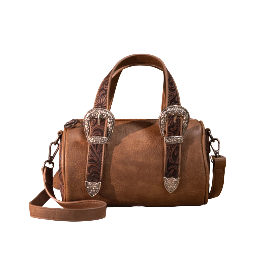 Montana West WMN  Western Tooled Buckle Mini Barrel Crossbody Bag MW1338-8802LCF