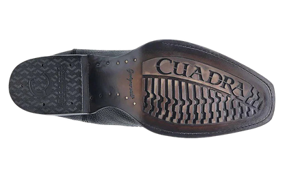 Cuadra MN Urban Engraved Zipper Narrow Sq Toe Boot 1J3NRS Black