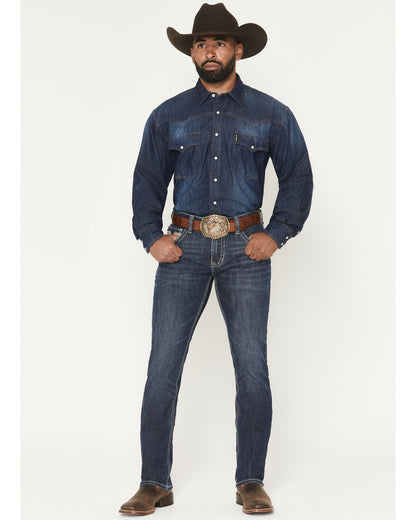 Rock &amp; Roll Men Rope Stitch Skinny Jeans BM2MD06143