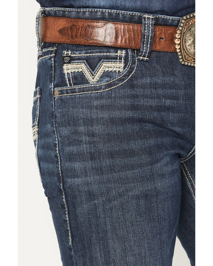 Rock &amp; Roll Men Rope Stitch Skinny Jeans BM2MD06143