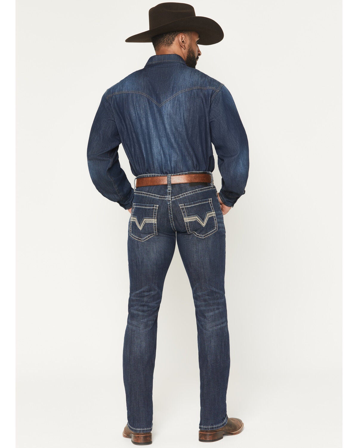 Rock &amp; Roll Men Rope Stitch Skinny Jeans BM2MD06143