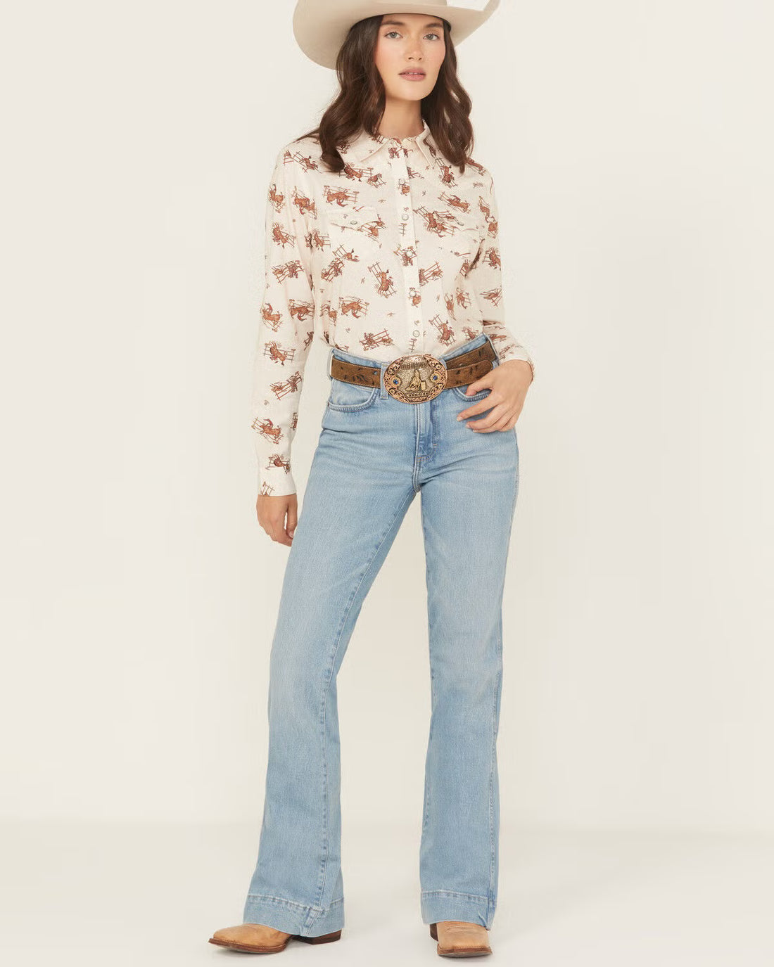 Wrangler Women High Rise Trouser Jean 112364626