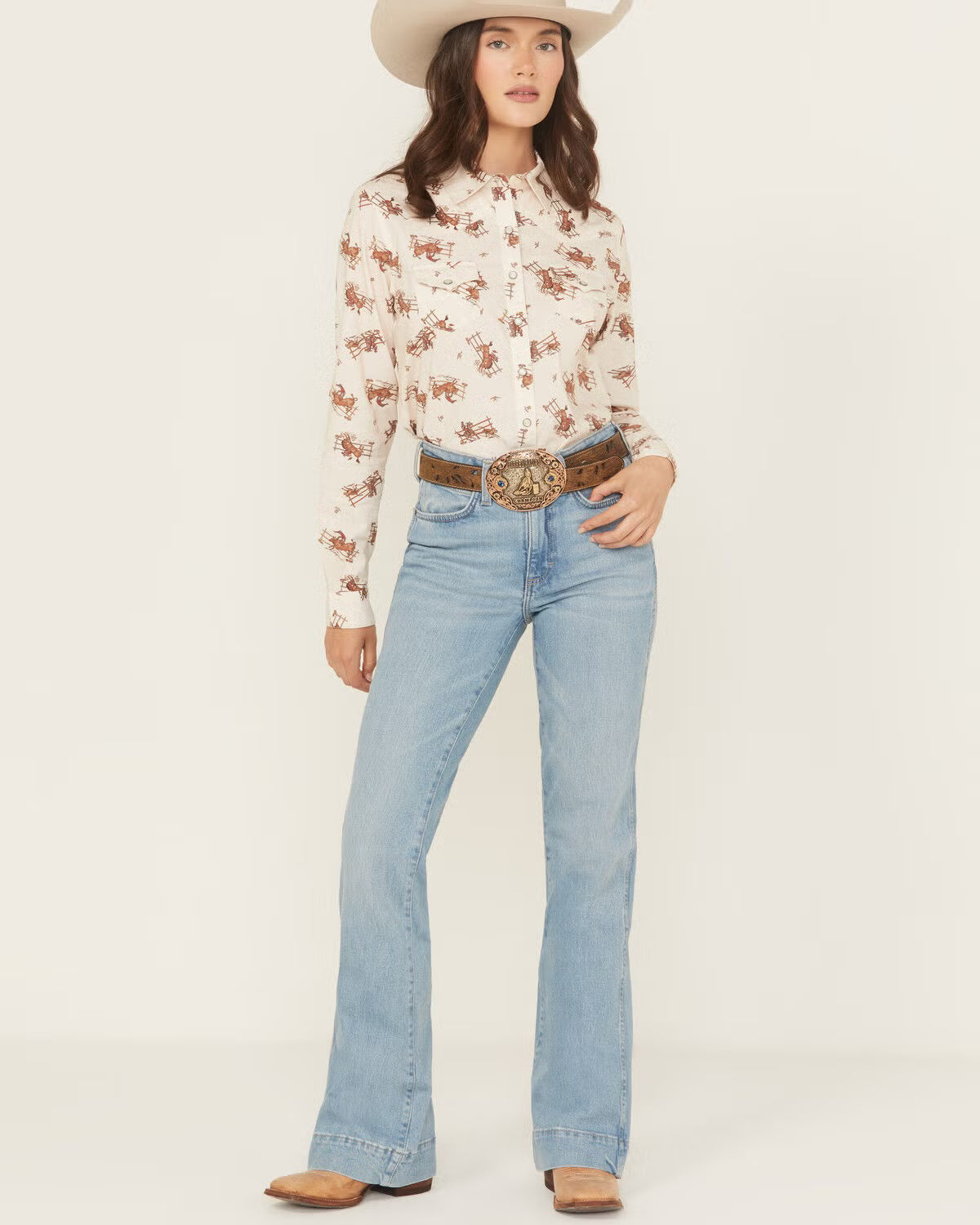 Wrangler Women High Rise Trouser Jean 112364626