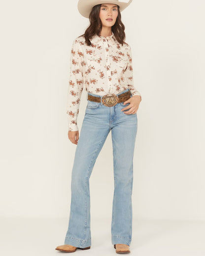 Wrangler Women High Rise Trouser Jean 112364626