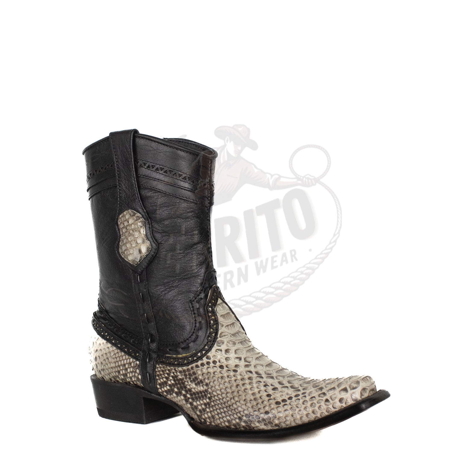 Wild West MN Natural 79B5749 Python Dubai Toe Short Boot