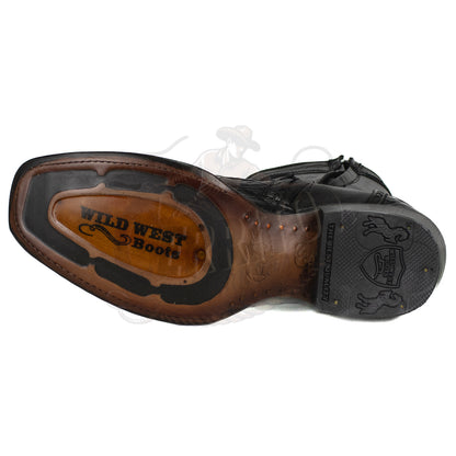 Wild West Men Caiman Black 7988205 Dubai Toe Short Boot