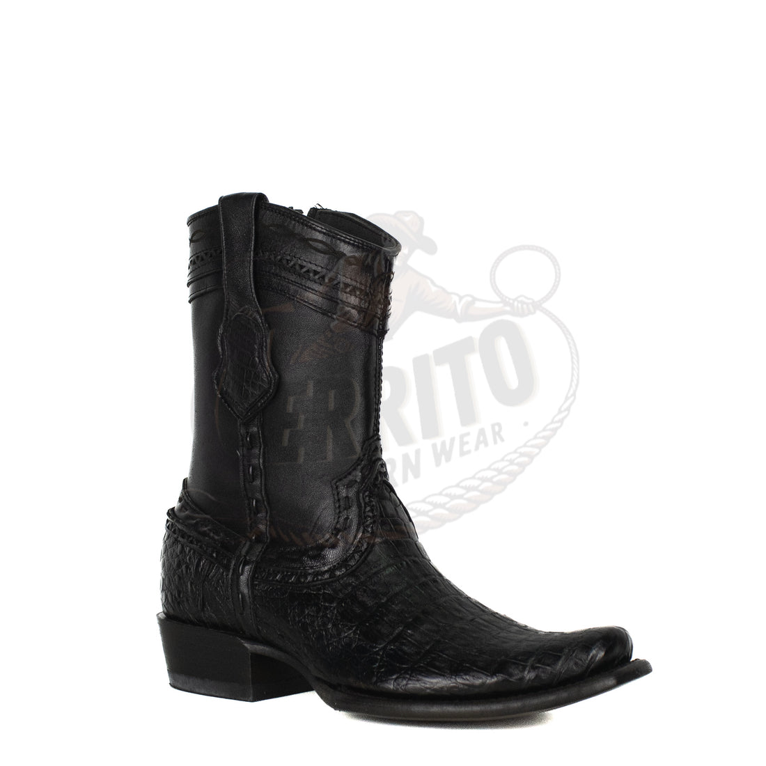 Wild West Men Caiman Black 7988205 Dubai Toe Short Boot