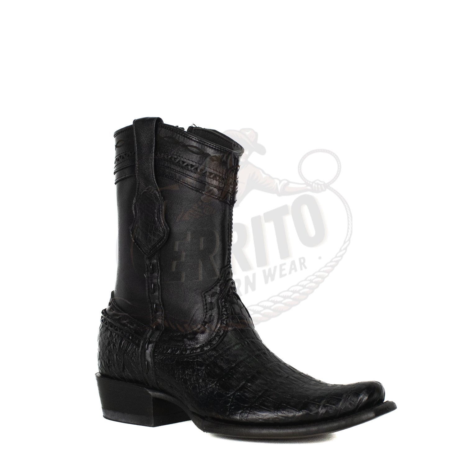 Wild West Men Caiman Black 7988205 Dubai Toe Short Boot