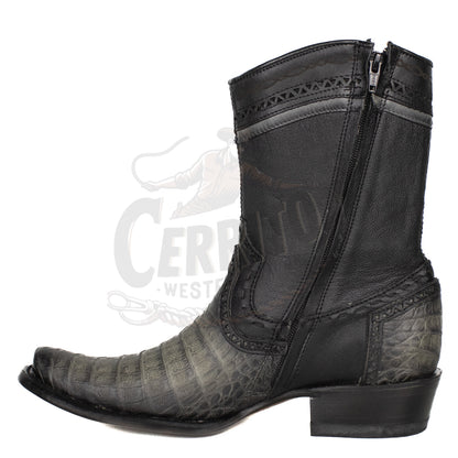 Wild West Men Caiman Faded Gray 79B8238 Dubai Toe Short Boot
