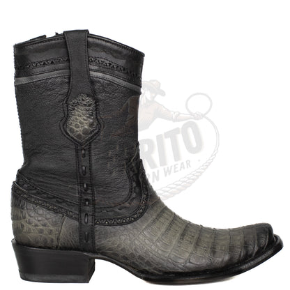 Wild West Men Caiman Faded Gray 79B8238 Dubai Toe Short Boot