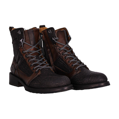 Cuadra Men Shark 3V05TI Black Military Shoe