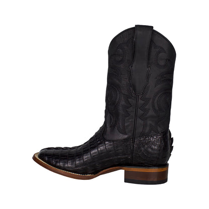 Los Altos Men Caiman Tail Black 8220105 Square Toe Boot