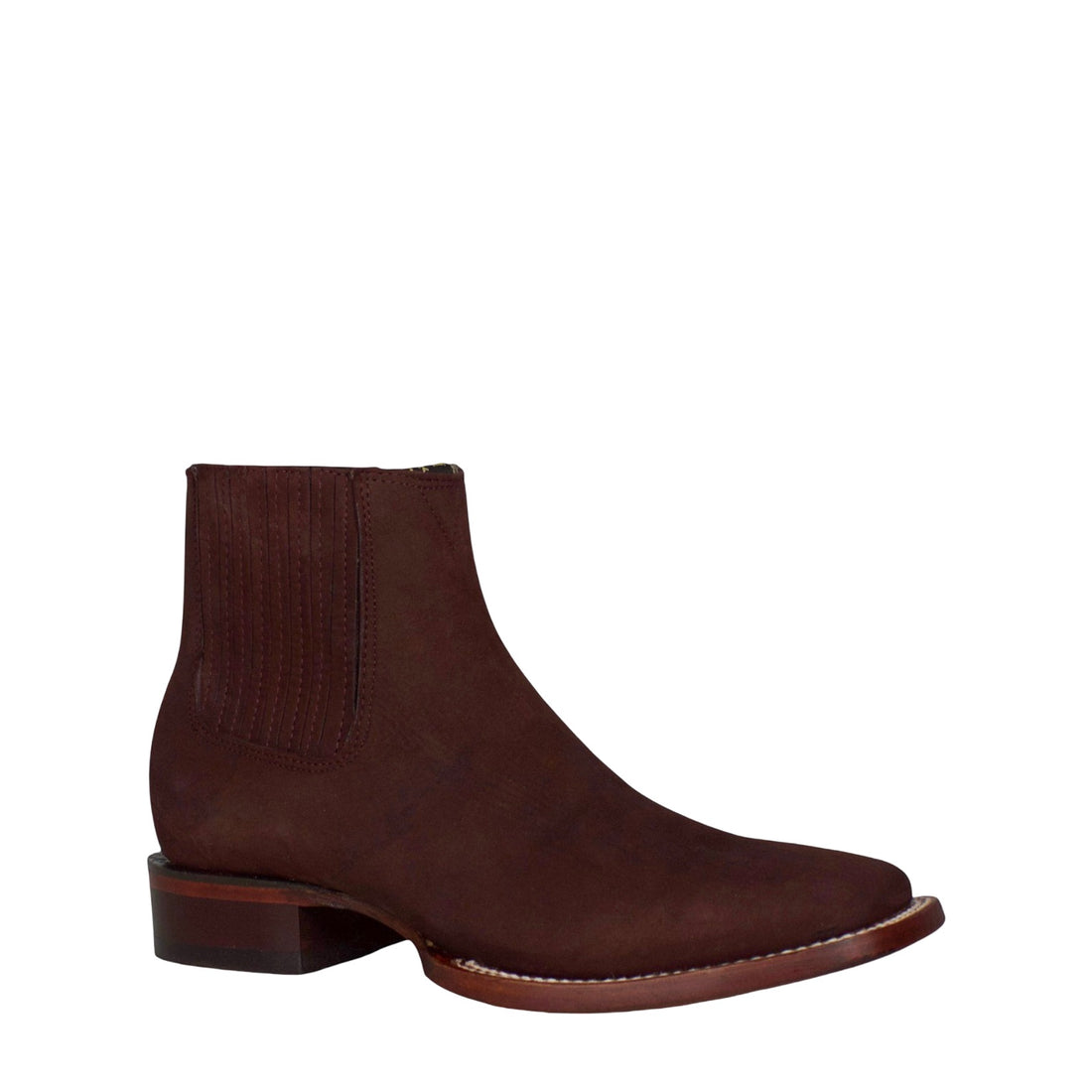 Los Altos Nobuck Burgundy 82B6306 Square Toe Ankle Boot