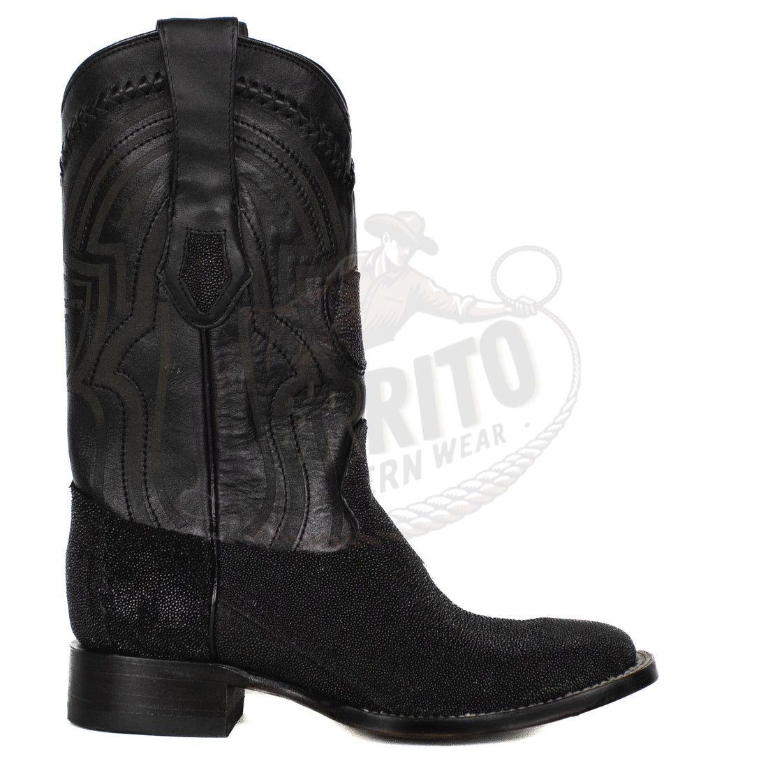 Wild West Men 824L1205 Black Stingray Singlestone Boot