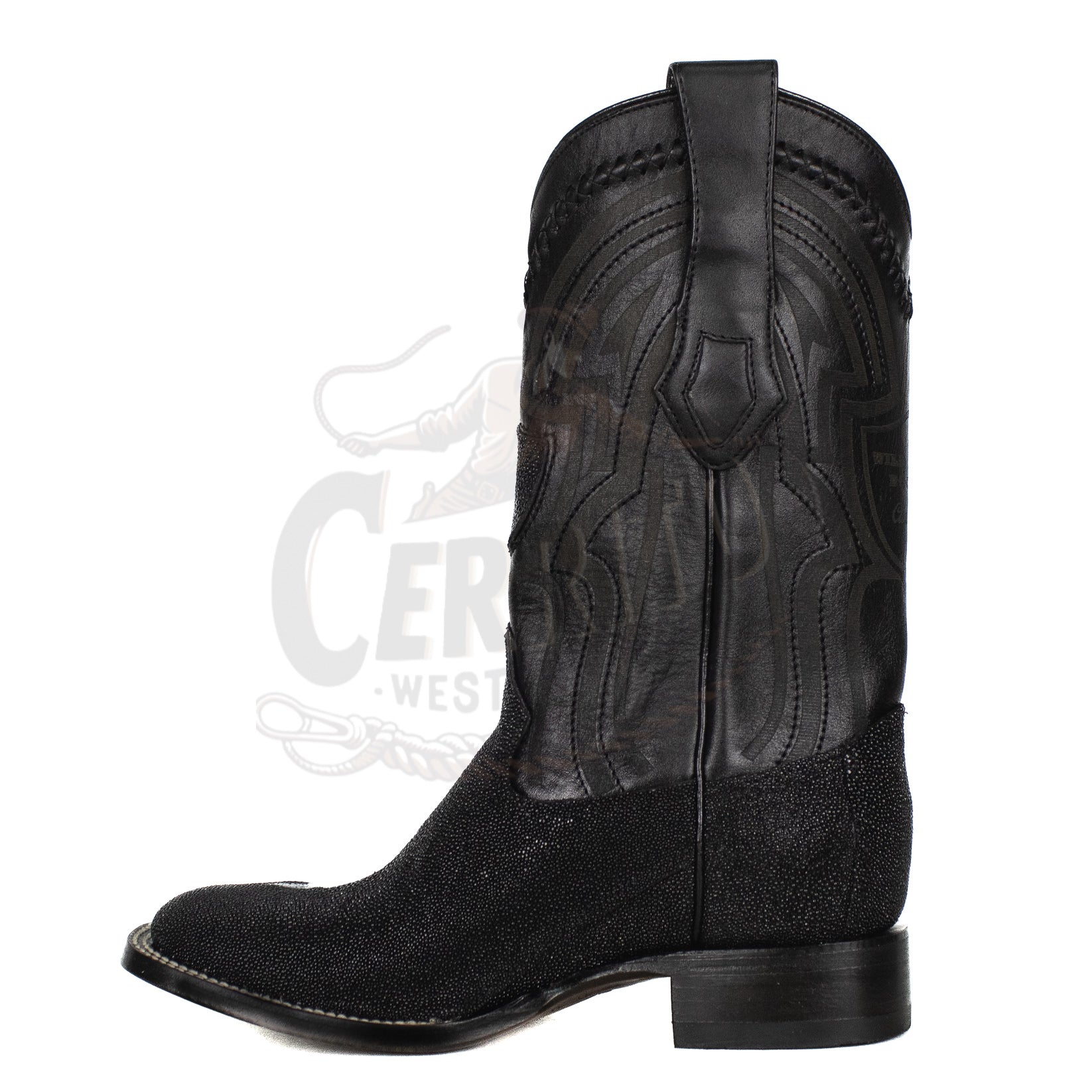 Wild West Men 824L1205 Black Stingray Singlestone Boot