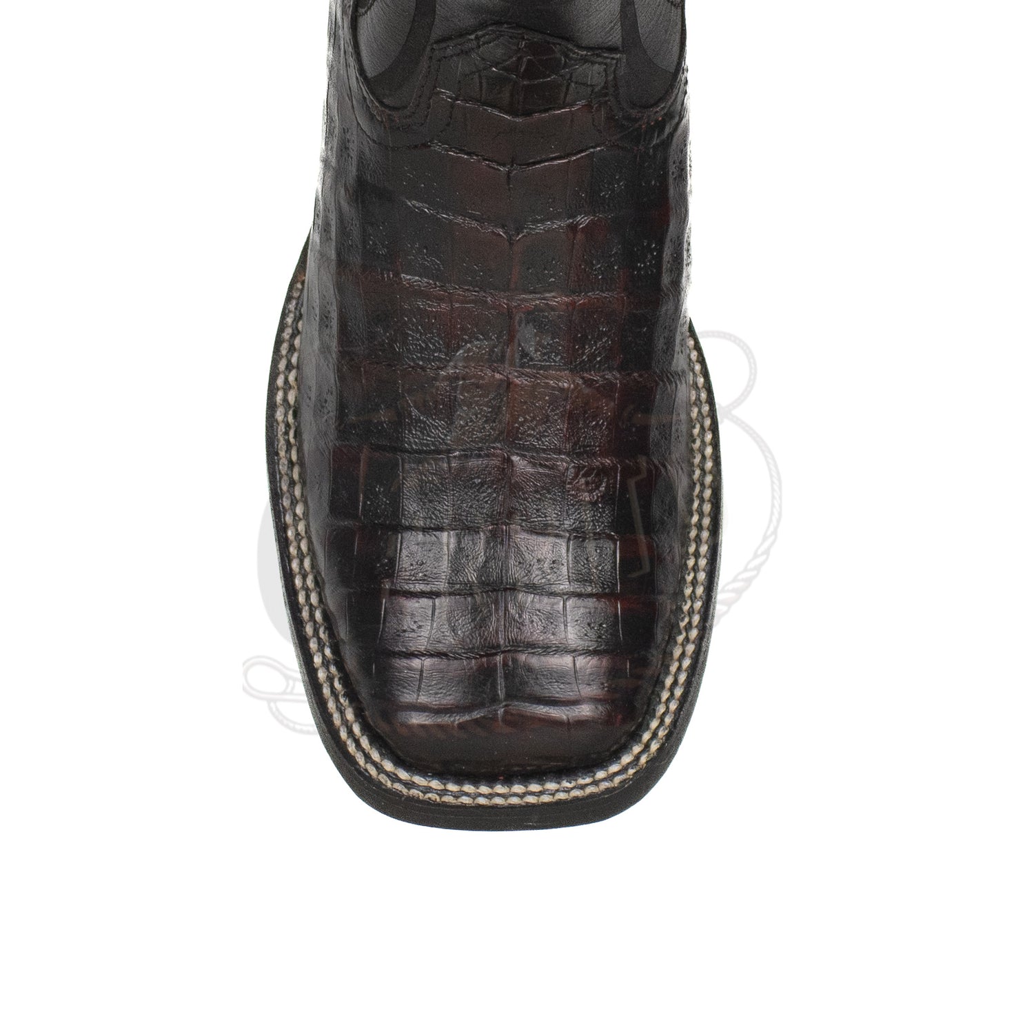 Wild West Men Caiman Belly Square Toe Blackcherry 824L8218 Boot