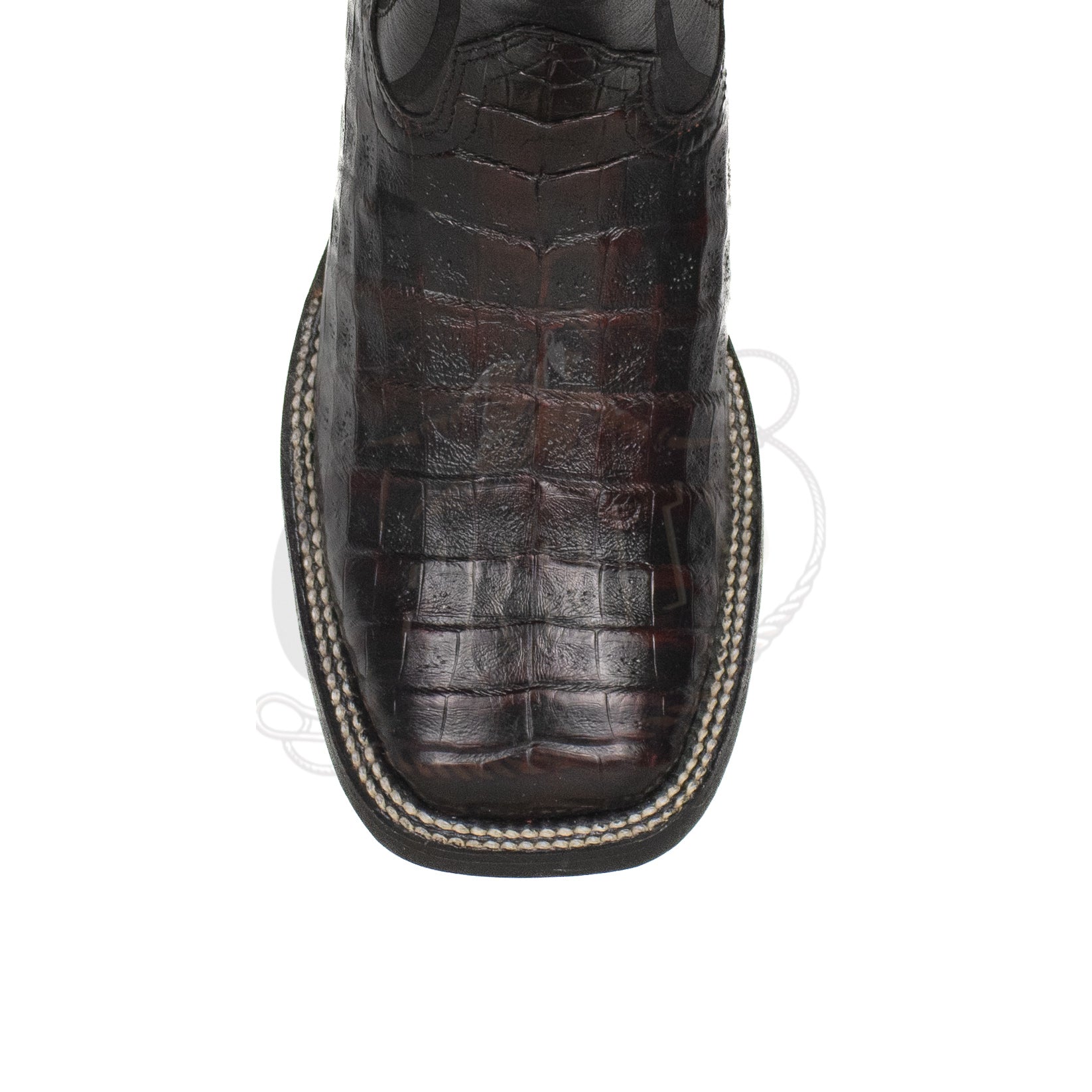 Wild West Men Caiman Belly Square Toe Blackcherry 824L8218 Boot