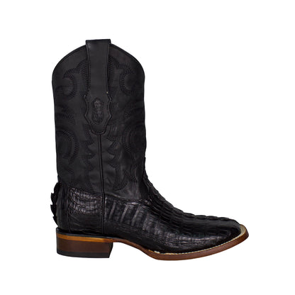 Los Altos Men Caiman Tail Black 8220105 Square Toe Boot