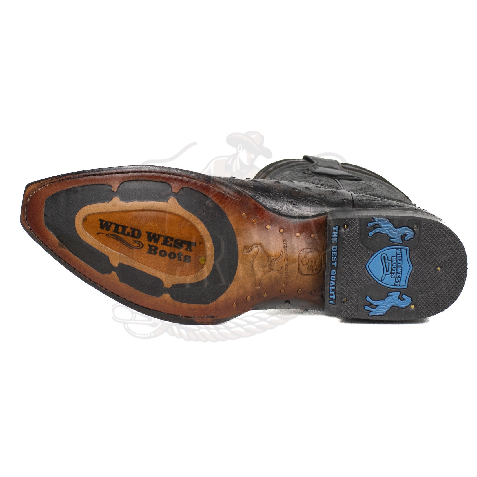 Wild West MN Ostrich Snip Toe Black 940305 Boot