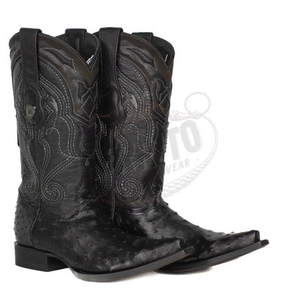 Wild West MN Ostrich Snip Toe Black 940305 Boot