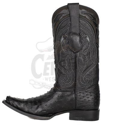Wild West MN Ostrich Snip Toe Black 940305 Boot