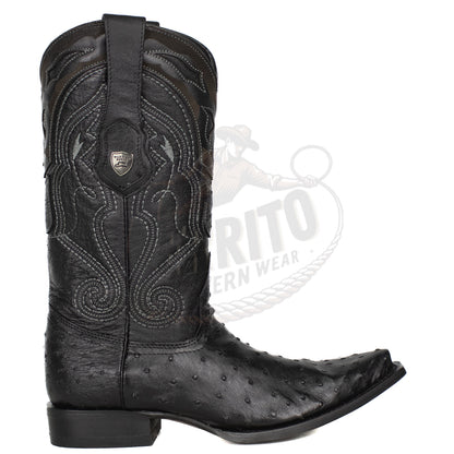 Wild West MN Ostrich Snip Toe Black 940305 Boot
