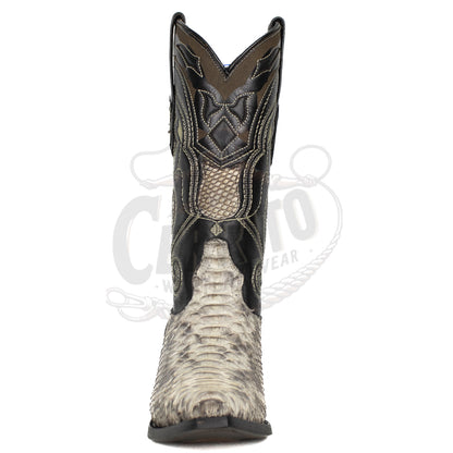 Wild West Men Natural 945749 Python Snip Toe Boot