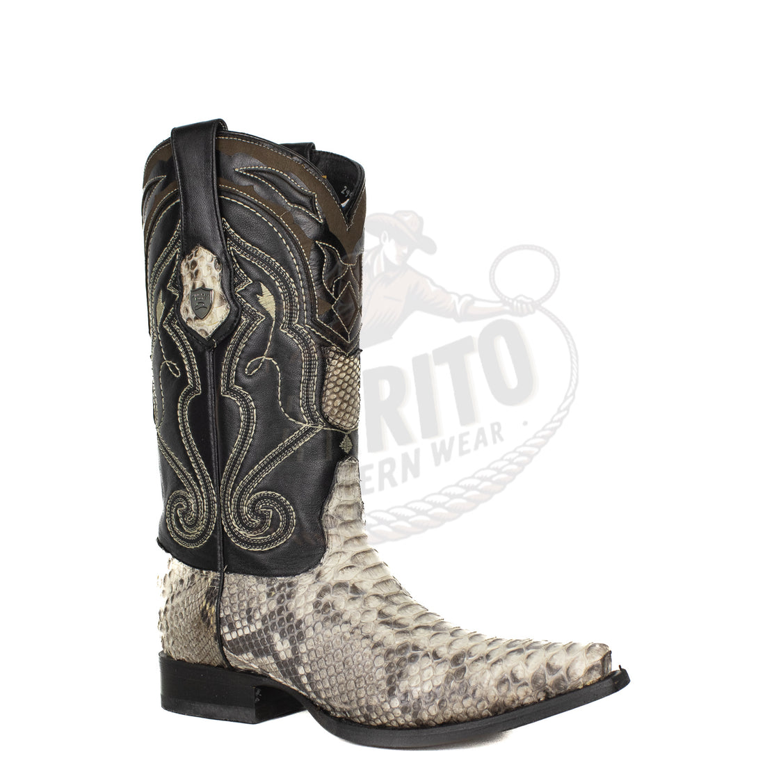 Wild West Men Natural 945749 Python Snip Toe Boot