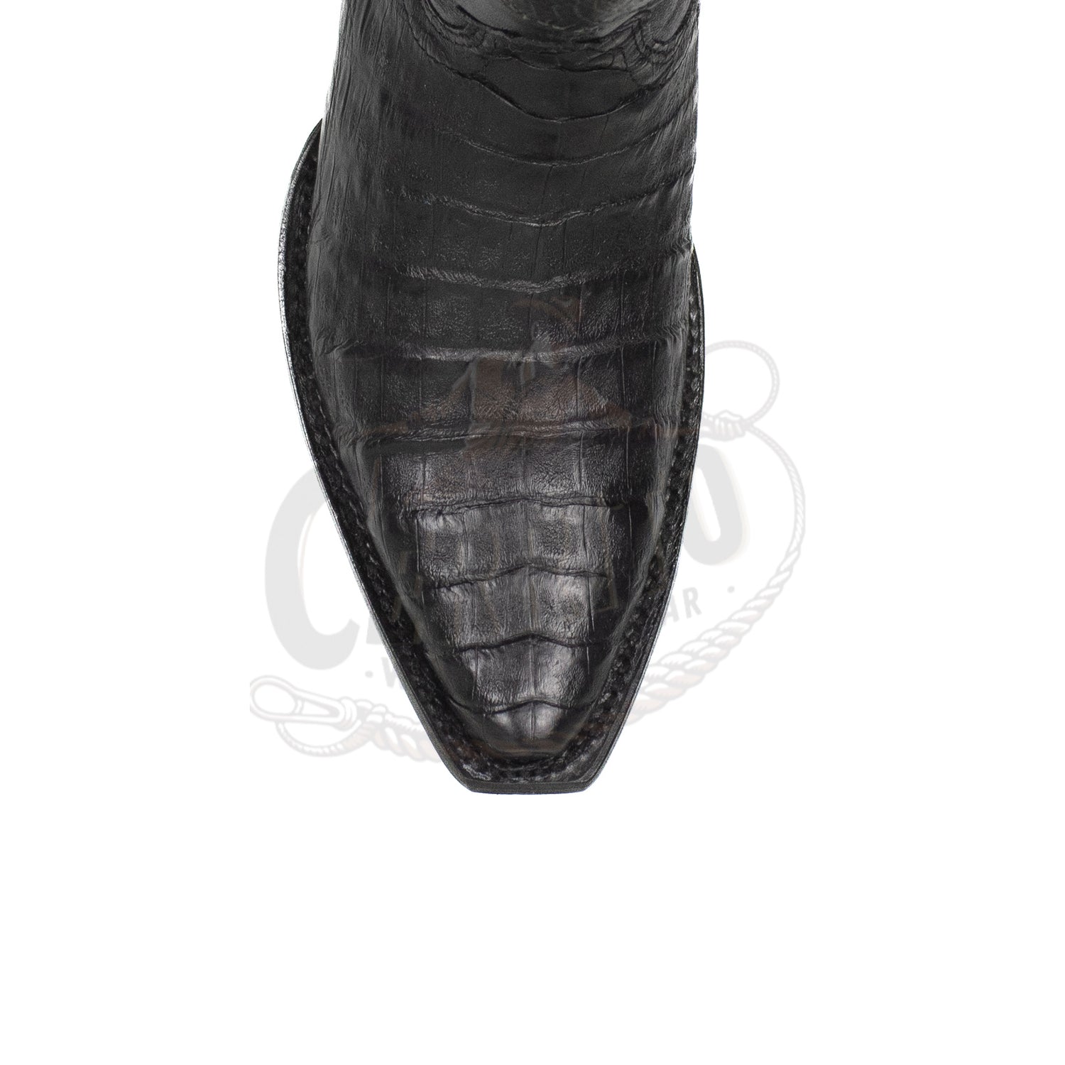 Wild West Men Caiman Belly Black 2948205 Snip Toe Boot